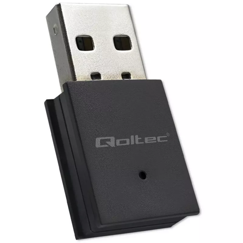 Belaidis USB mini Wi-Fi adapteris QOLTEC 57007 – vienos juostos 2.4 GHz, iki 150 Mbps, vidinė antena
