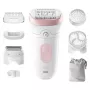 Braun Silk-epil 7 SE7-060 epiliatorius, 40 pincetų, rožinis/baltas