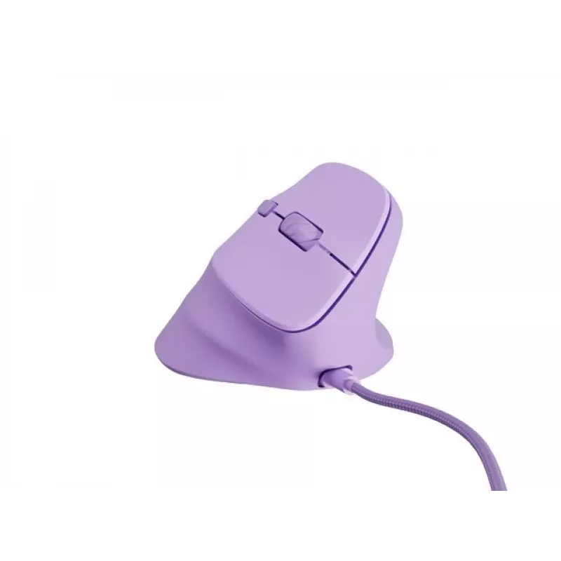 NATEC Crake 2 Pro pelė, vertikali, dešinei rankai, USB-A, optinė, 12800 DPI, violetinė