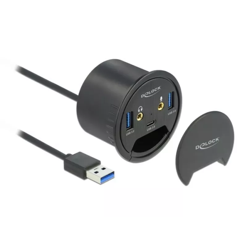 DeLOCK 62794 Į stalą montuojamas USB centras su 3 prievadais
