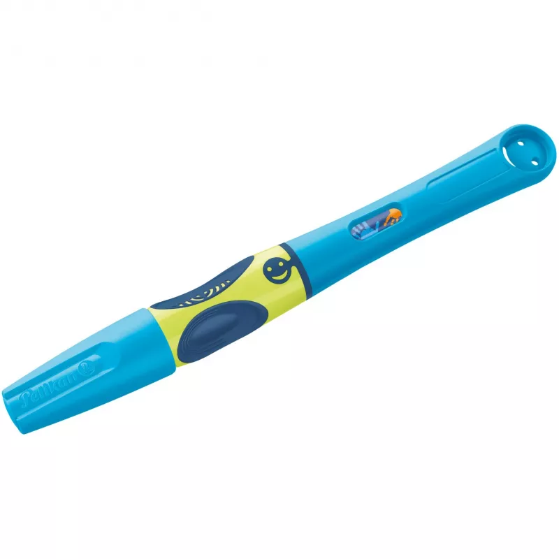 Pelikan griffix® automatinis rašiklis dešiniarankiams – Neon Fresh Blue – mėlynas – kasečių sistema – plastikas – nerūdijantis plienas – dešiniarankiams (820363)
