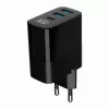 Gembird TA-UC-PDQC30LCD-BK-02 universalus greitasis kroviklis, juodas, 30 W, AC, vidaus naudojimui