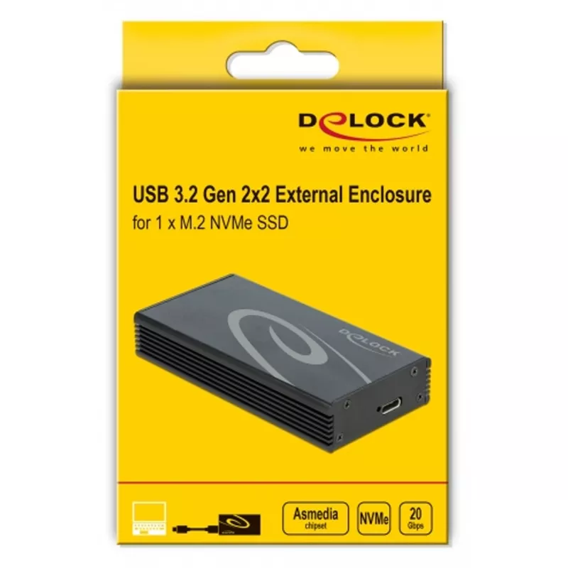Išorinis korpusas DeLOCK M.2 NVMe PCIe SSD USB 3.2 Gen 2x2