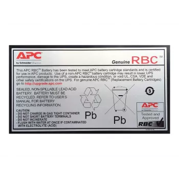 APC akumuliatoriaus keitimo kasetė APCRBC110 (OEM), sandarus švino rūgšties (VRLA), 1 vnt., 84 VAh, juoda, RoHS, 2,5 kg