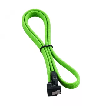 CableMod ModMesh SATA kabelis - Serial ATA 150/300/600 - SATA (M) stačiu kampu į SATA (M) - 60 cm - šviesiai žalia (CM-CAB-RSAT-N60KLG-R)