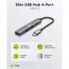 Goobay Slim 4 prievadų USB-Hub, USB-C™ į USB-C™/USB-A, USB 3.2 (74459)