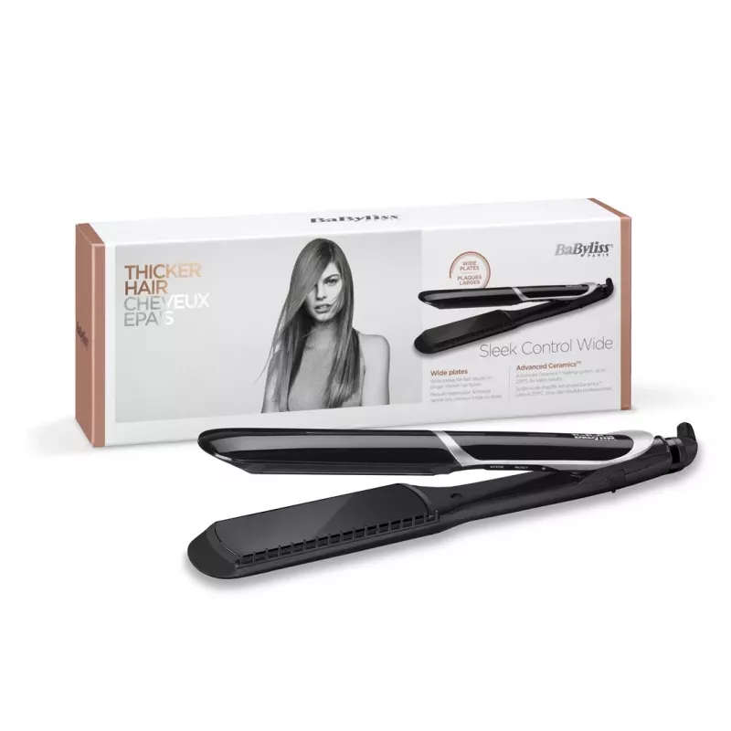 BaByliss Sleek Control Platus lygintuvas Šilta juoda 98.4 (2.5 m)