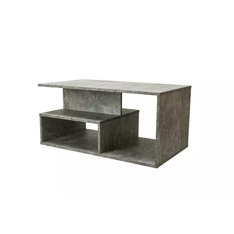 Kavos staliukas Top e Shop PRIMA BETON, laisvos formos viršus, taupe, 900×510×430 mm, 1 koja