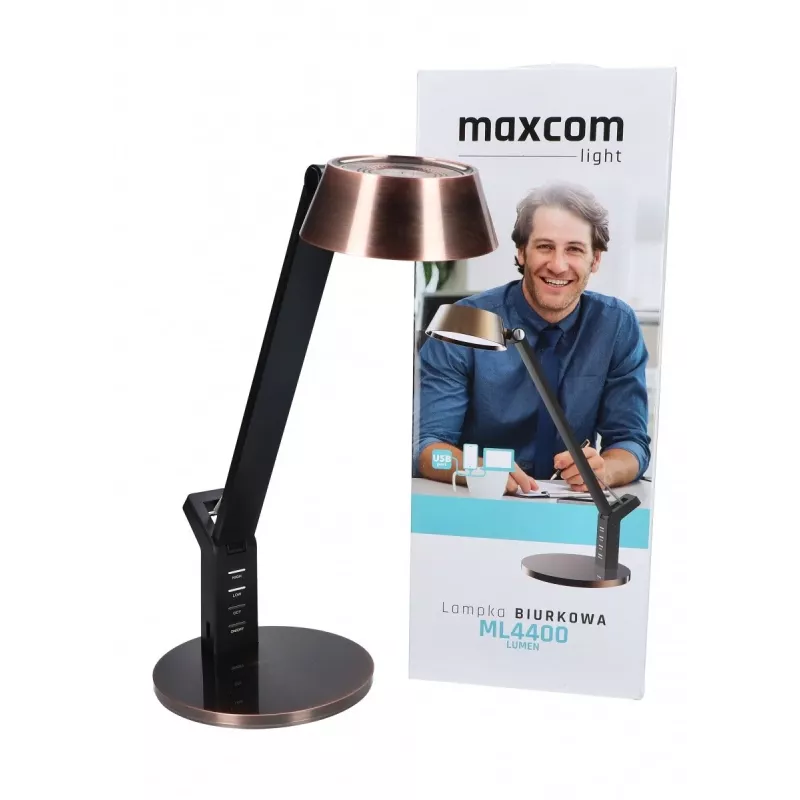 LED stalinė lempa MAXCOM ML 4400 – 4400 liumenų, varinė apdaila