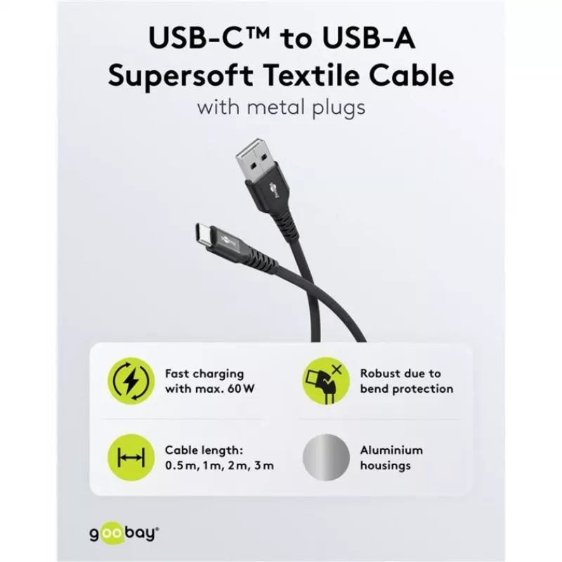 Goobay 74526 USB laidas juodas