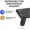 Logitech Pebble 2 Combo belaidė klaviatūra ir pelė QWERTZ vokiška pilka