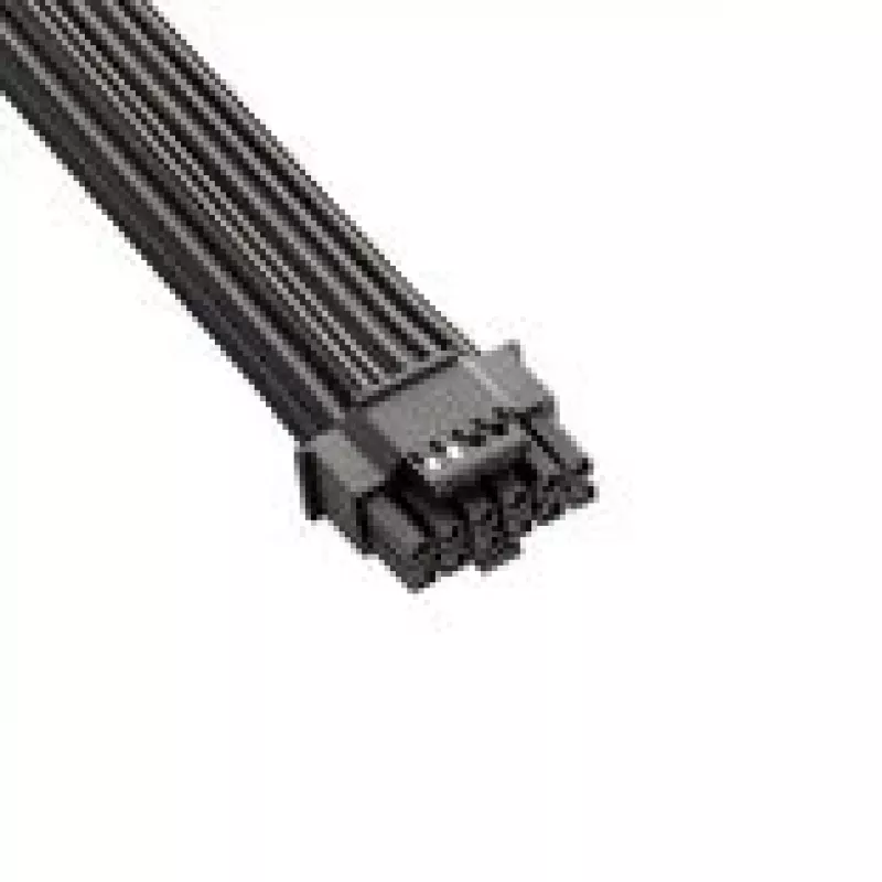 CableMod Basics Universal 12V 2x6 kabelis, 90° jungtis, 16 kontaktų į 16 kontaktų - juodas, 60 cm, var. A