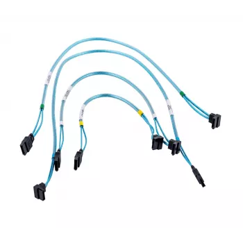 SATA kabelių rinkinys Supermicro CBL-0186L 4 vnt. apvalūs 0,56 m, SATA I, tiesus kištukas–kištukas, juoda/mėlyna/balta