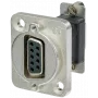 Neutrik NADB9FF kabelio adapteris D-SUB juodas - sidabrinis (NADB9FF)