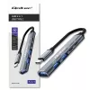 Qoltec 53790 USB-C 3.1 5in1 adapteris – USB-C PD, USB-C, 2x USB 2.0, USB 3.0