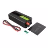 Green Cell PowerInverter LCD 12 V 500W/1000W automobilinis keitiklis su ekranu – gryno sinuso bangos keitiklis, juodas