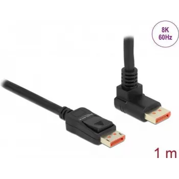 DisplayPort kabelis DeLOCK 87054 8K 60Hz 1m kampuotas