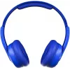 Skullcandy Cassette belaidės ausinės ant ausų, mėlynos