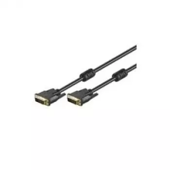 Wentronic Goobay DVI-D FullHD kabelis Dual Link, juodas, 3 m - DVI-D kištukas Dual-Link (24+1 kontaktai) > DVI-D kištukas Dual-Link (24+1 kontaktai) (93111)