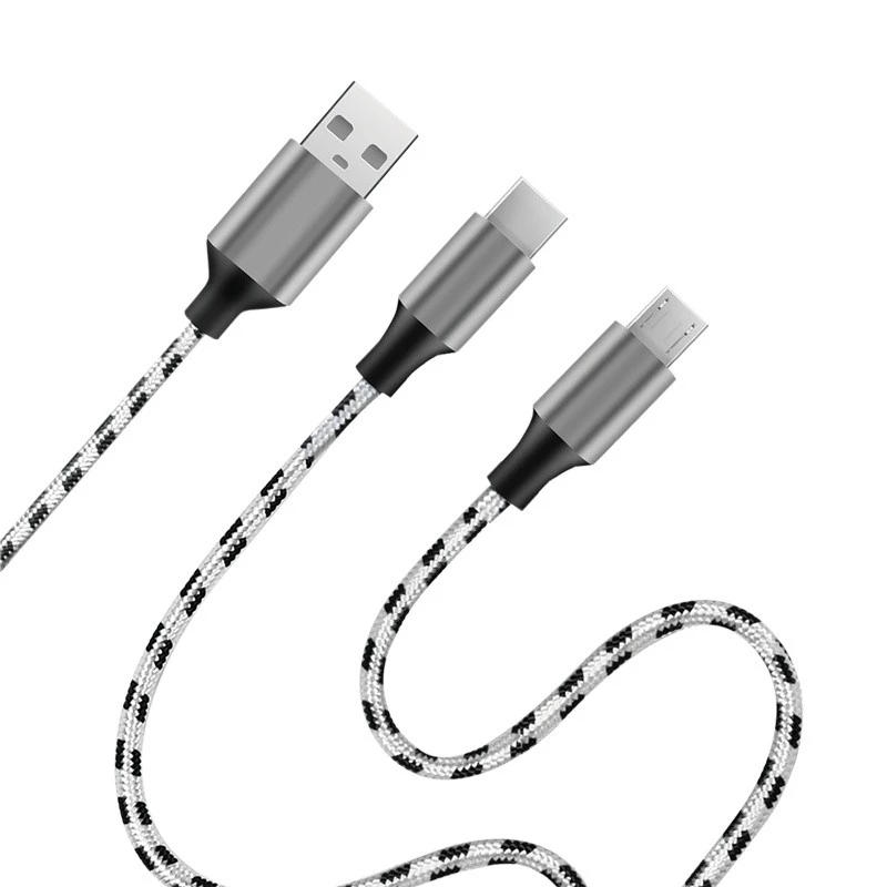 LogiLink CU0202 USB kabelis USB 2.0 1,2 m USB A USB C / Micro-USB A pilka