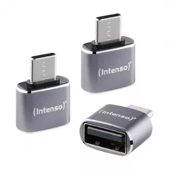 Intenso 3 vnt. rinkinys USB adapteris USB-A į USB-C C480C Aliuminis