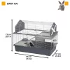 Narvelis Ferplast Barn 100 triušiams ir jūrų kiaulytėms, metalas/plastikas, 960×570×730 mm, taupe/balta