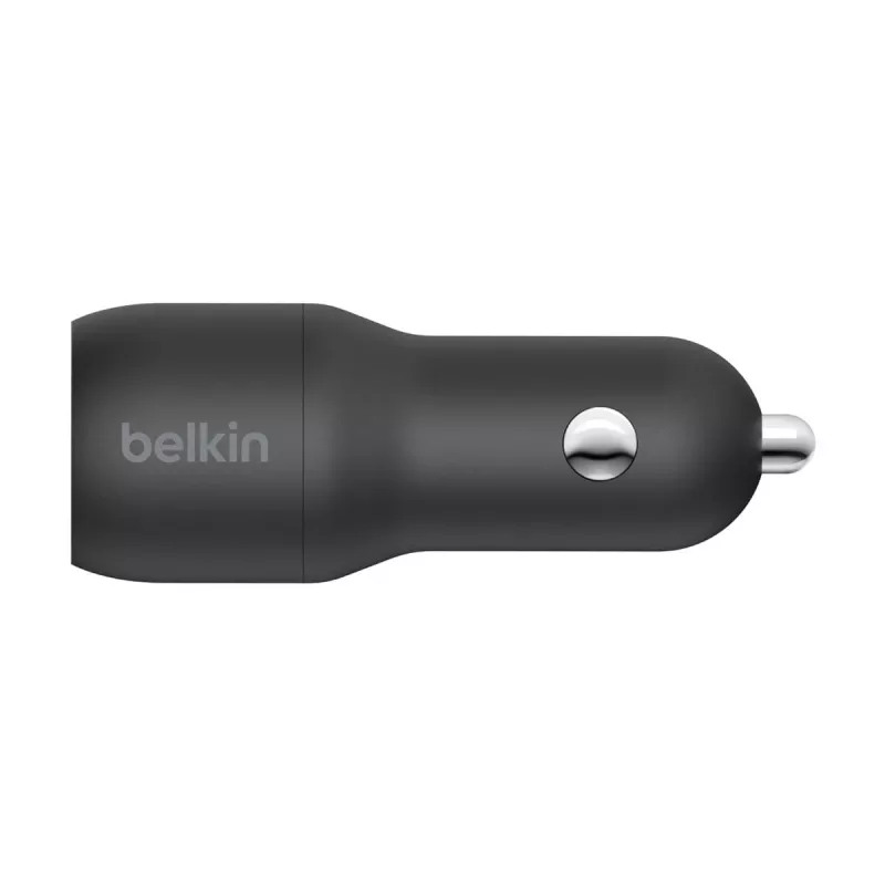Automobilinis USB-A įkroviklis su dviem prievadais 12W x2 Juodas
