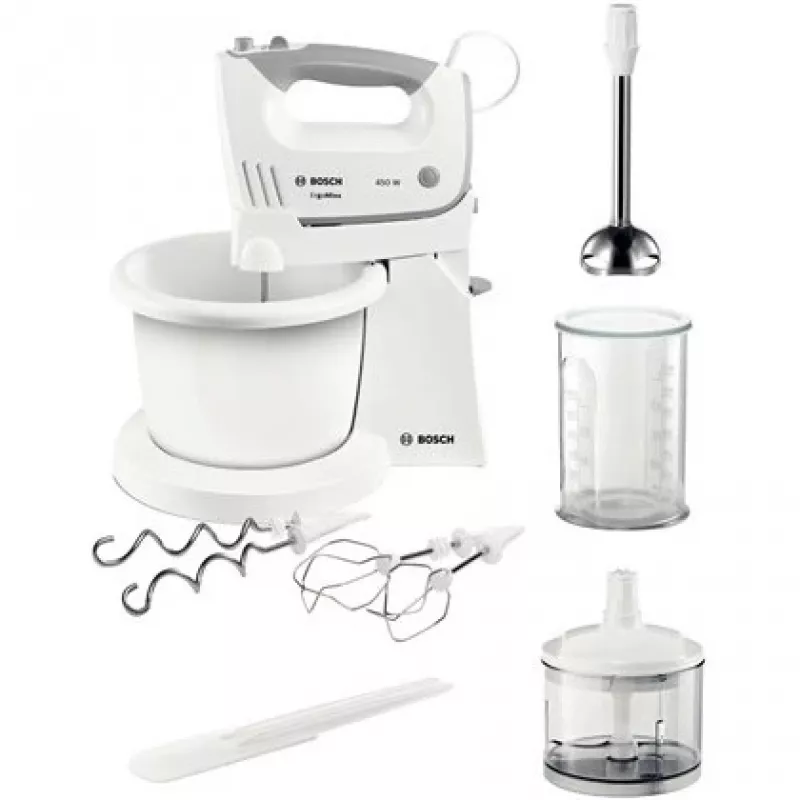 Bosch MFQ36490 ErgoMixx rankinis plaktuvas 450 W baltai pilkas