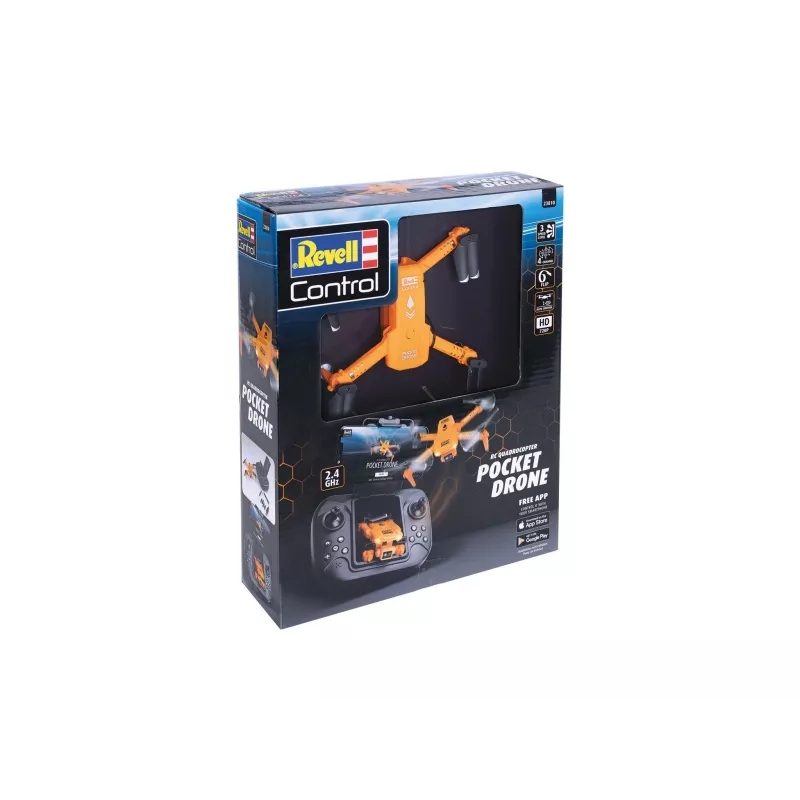 RC kvadrokopteris REVELL Pocket Drone 23810 – 2,4 GHz, 4 kanalų nuotolinis valdymas