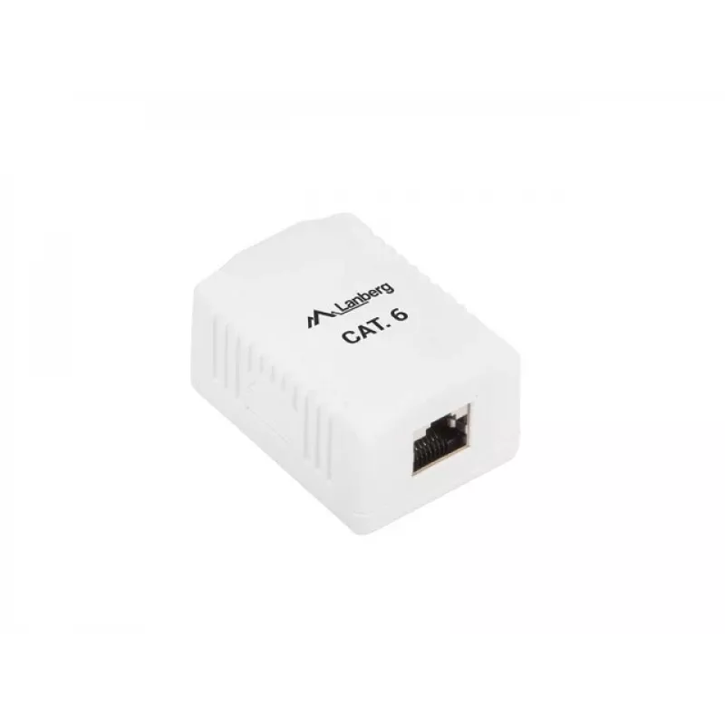 Sieninis RJ-45 lizdas baltas Lanberg OS6-0001-W