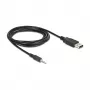 Garso kabelis USB 2.0-A / 2,5 mm, 1,8 m, juodas DeLOCK 83788
