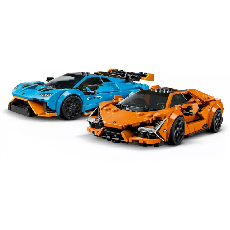 LEGO Speed Champions rinkinys 77238 — Lamborghini Revuelto ir Huracán STO, 607 dalių, 2 minifigūrėlės, rekomenduojama nuo 10 metų