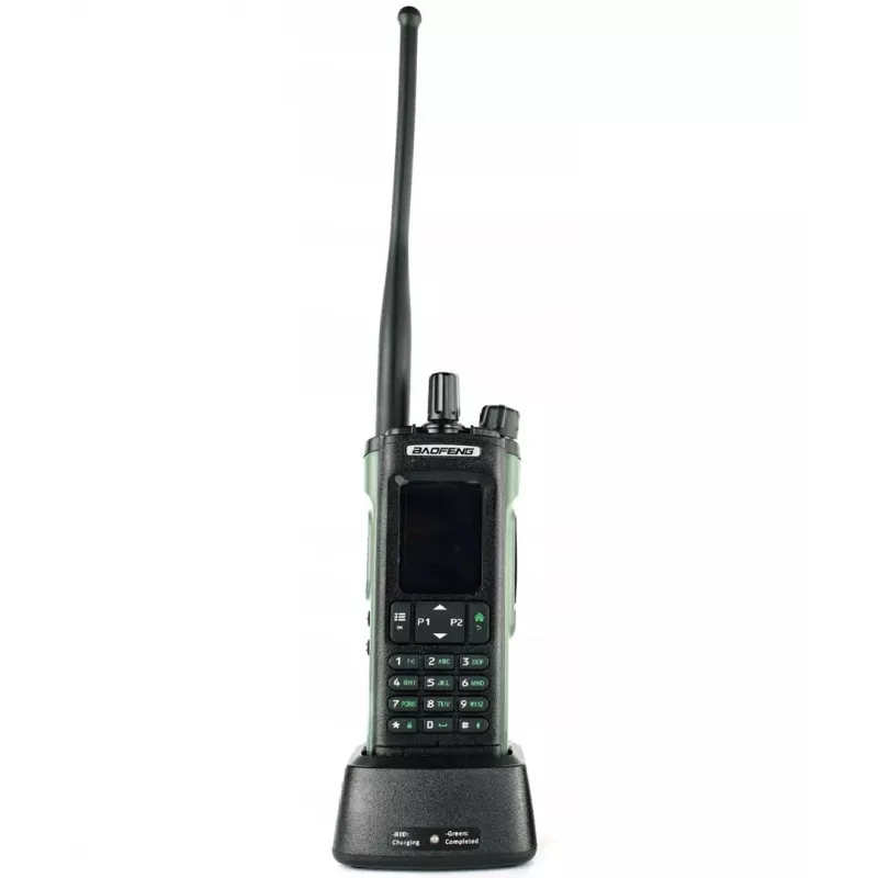 Nešiojama racija Baofeng DM-32E – VHF 144–146 MHz, UHF 430–440 MHz, AIRBAND RX 108–136 MHz, 2200 mAh, DMR/FM, GPS+APRS