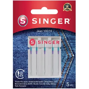 SINGER siuvimo mašinos adatos 100/16 modelis 250053603 – 5 vnt. pakuotė