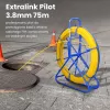 Extralink kabelių traukimo strypas 3,8 mm 75 m | Stiklo pluošto FRP, skersmuo 3,8 mm, ilgis 75 m, geltonas