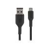 USB laidas Belkin CAB007bt1MBK 1m USB A Micro-USB A juodas