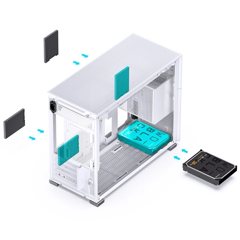 PC korpusas Jonsbo D31 MESH Midi Tower Baltas