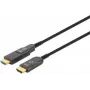 Manhattan HDMI į Micro HDMI plenuminis kabelis, 4K@60Hz (Premium High Speed), 100 m, aktyvus, nuimama HDMI kištukas (A tipo), vyriškas-į-vyrišką, juodas, auksuoti kontaktai, viso gyvenimo garantija