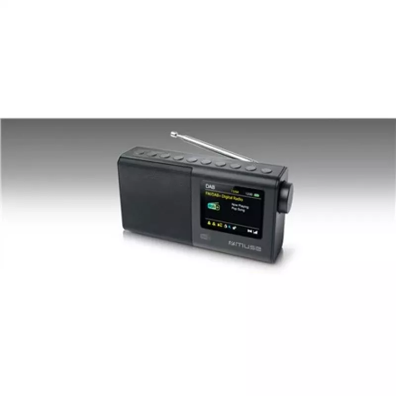 Nešiojamas radijas muse M-117 DB – DAB/DAB+/FM, 3W RMS, 2,8 colio TFT, išorinė antena, 3,5 mm lizdas, 0,3 kg, juoda