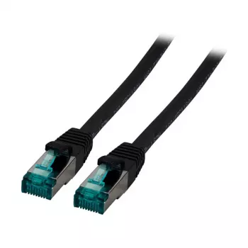 EFB-Elektronik RJ45 jungiamasis laidas Cat.6A S/FTP LSZH juodas 0,15m