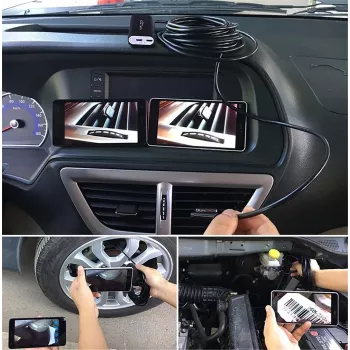 WiFi endoskopas MEDIA-TECH MT4099, 8 mm zondas, 5 m laidas, IP67, 1280×720@30fps, 70° žiūrėjimo kampas, 800 mAh baterija