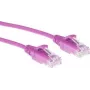 ACT Pink 2 m LSZH U/UTP CAT6 plonas lizdinis kabelis su apsauga nuo užkabinimo ir RJ45 jungtimis