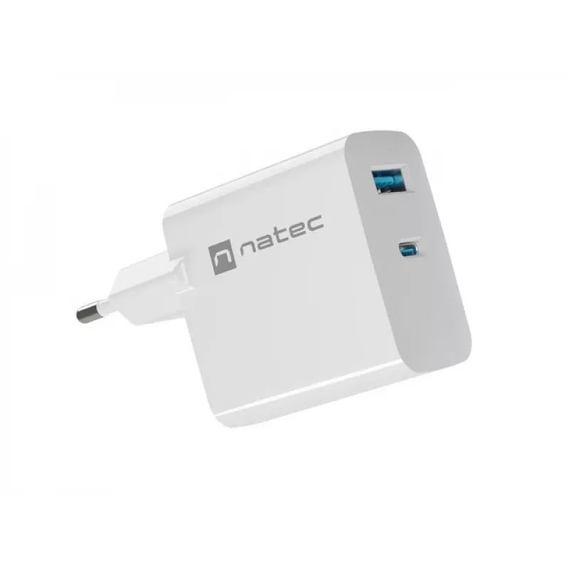 NATEC NUC-2144 Mobilus įrenginių įkroviklis Universalus Baltas AC Greitas Įkrovimas Vidiniam Naudojimui