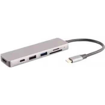 ShiverPeaks Laptop Dock S/CONN 14-05027 USB 3.2 Gen 1 Type-C pilka