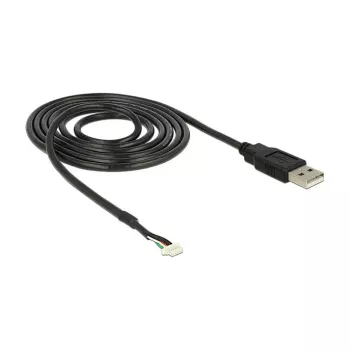 USB kabelis DeLOCK 1,5m USB 2.0 A / 5 kontaktų juodas