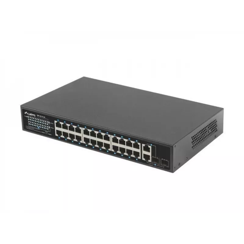 Lanberg Switch 24x 100MB PoE+ / 2x Combo Gigabit 19 colių 360W V2