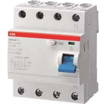 ABB liekamosios srovės grandinės pertraukiklis 40A F204A-40/0,3 pro M compact 4pol. 300mA F204A-40/0,3 (2CSF204101R3400)