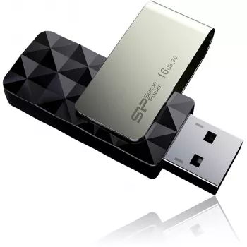 Silicon Power Blaze B30 SP016GBUF3B30V1K USB raktas, 16 GB, USB 3.0, juodas