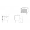 Naktinis staliukų komplektas cama meble ONDA 2 vnt 50×40×H54 cm, žalios spalvos, MDF/medžio drožlių plokštė, 16 mm rėmas