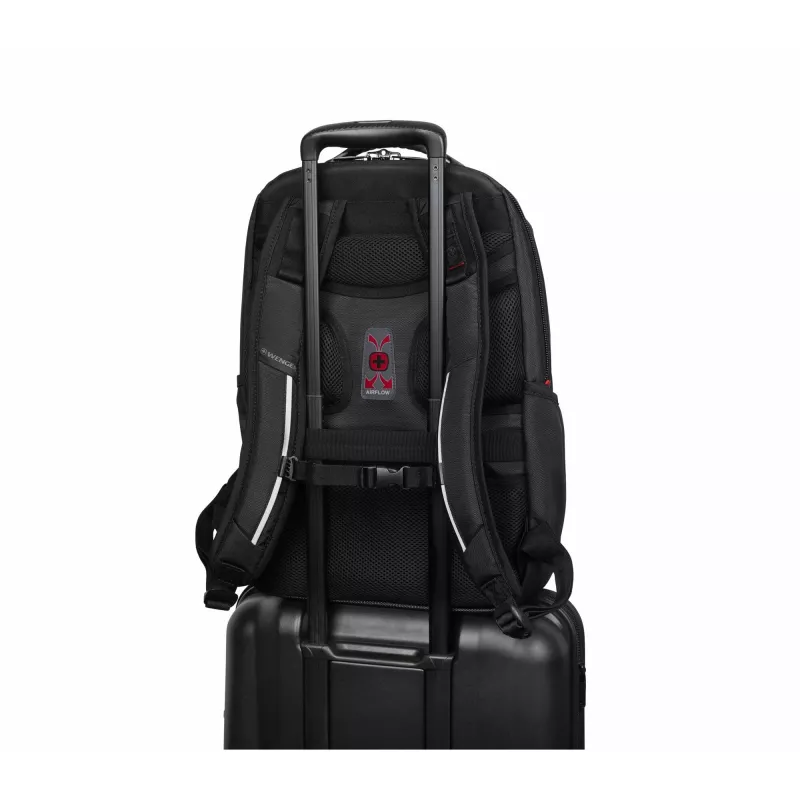 Kasdienė kuprinė Wenger SwissGear Cosmic Black iš perdirbto poliesterio PVC rPET